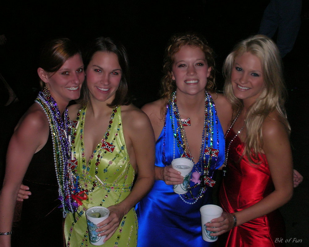 lovely ladies enjoying Mardi Gras.