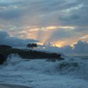 sunrise-shoreline-clouds