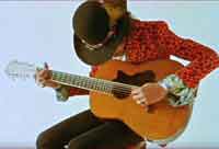 Jimi Hendrix On An Acoustic Guitar